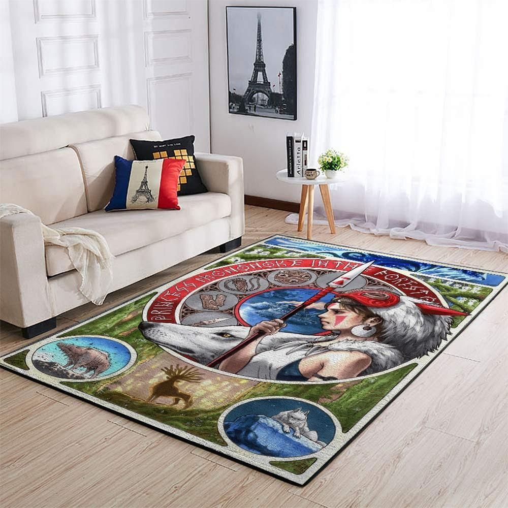 Princess Mononoke Area Rugs Anime Movies Living Room Carpet FN181220 Local Brands Floor Decor