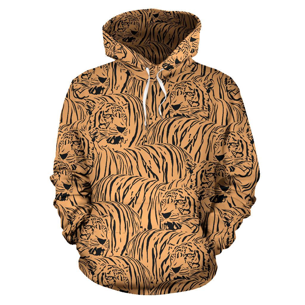 Bengal Tigers Pattern Men Women Pullover Hoodie