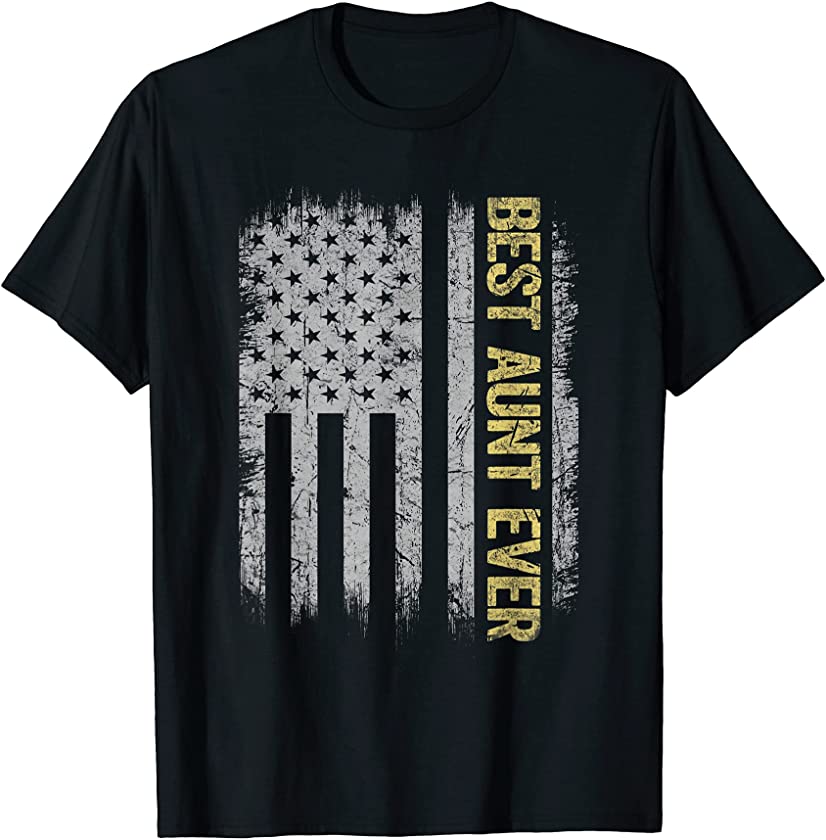 Best Aunt Ever Vintage American Flag Father’s Day Christmas T-Shirt