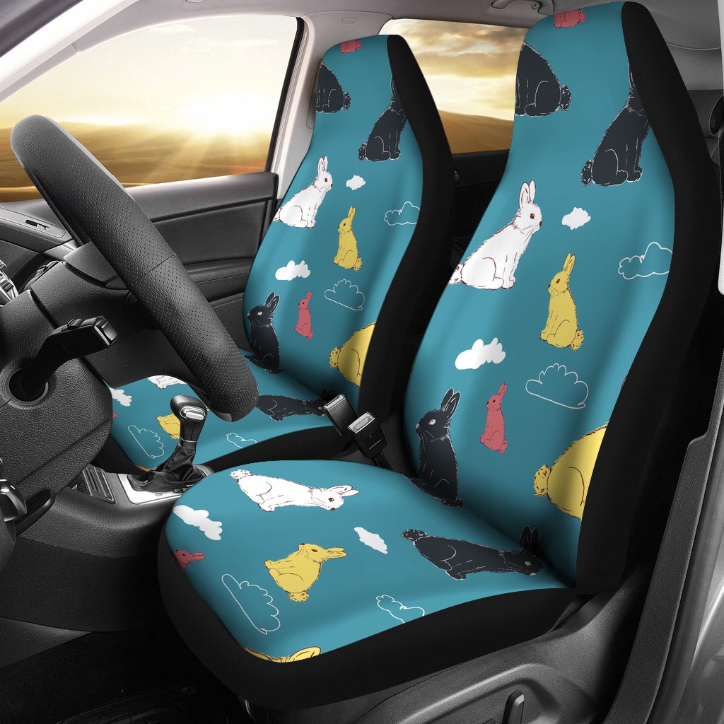 Rabbit Pattern Print Design RB014 Universal Fit Car Seat Covers