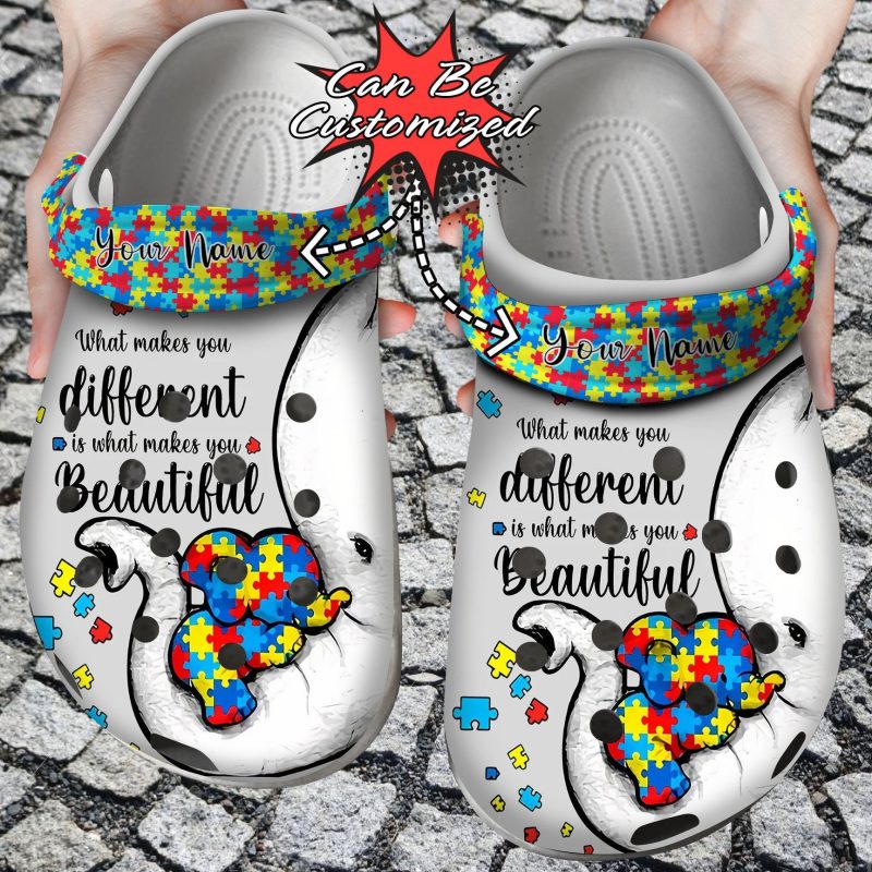 Autism What Makes You Different clog Shoes Autism