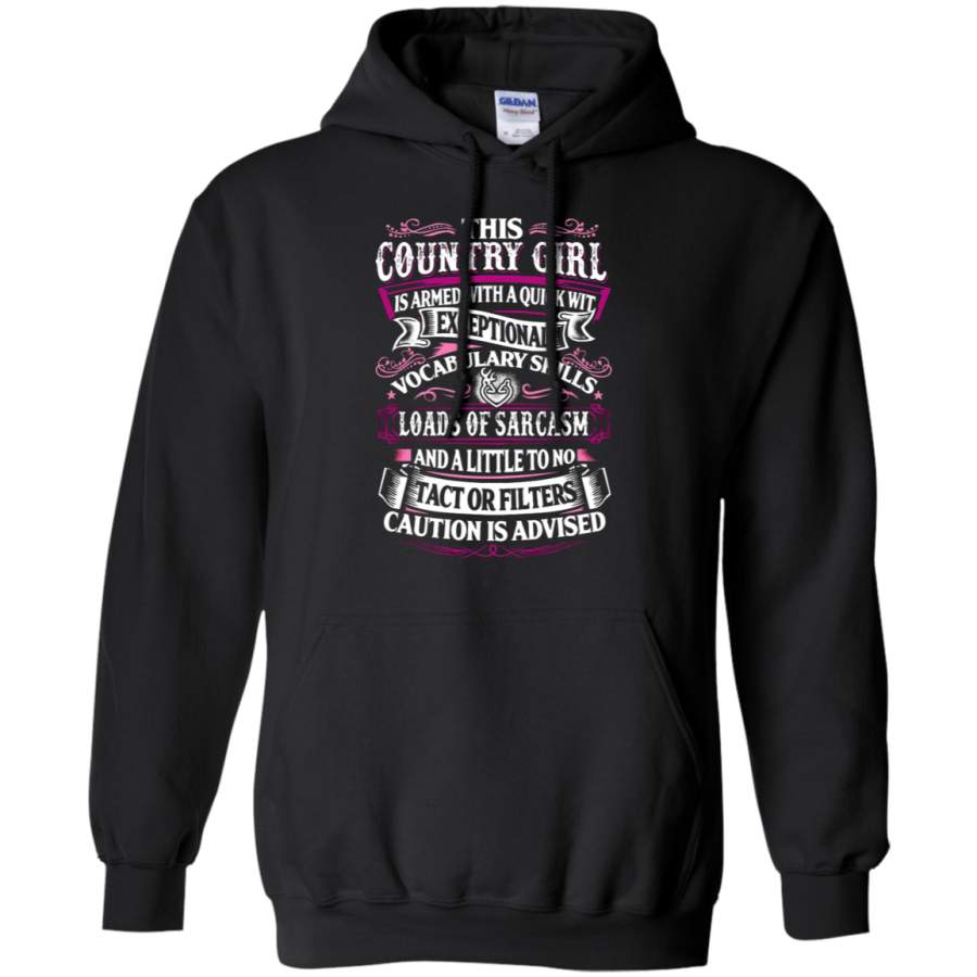 AGR This Country Girl Is Armed With Quick Wit Hoodie