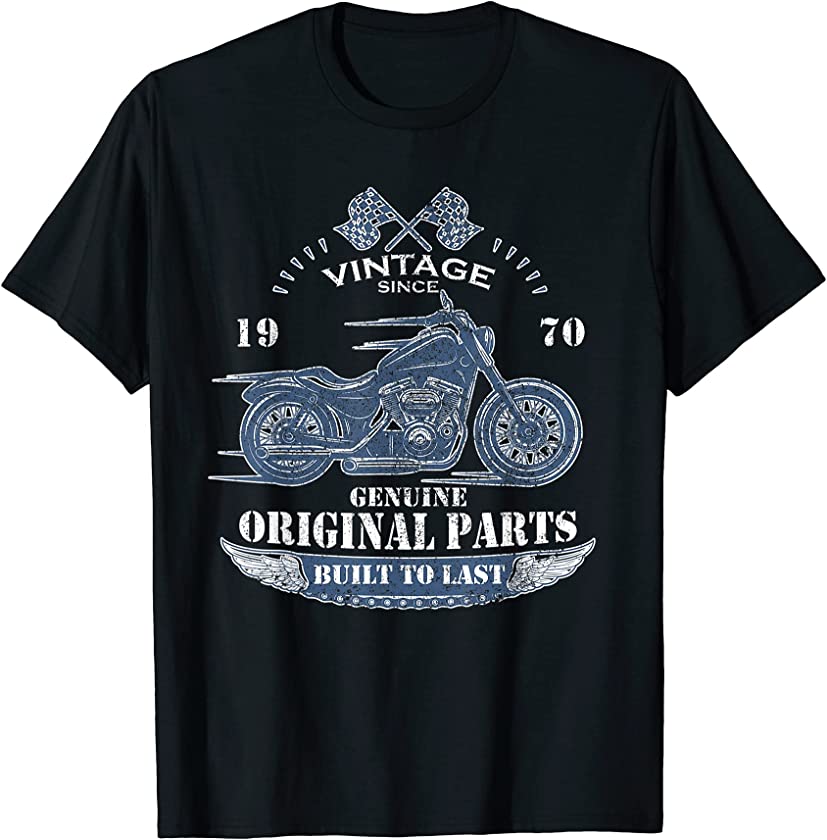 Cafe Racer Vintage Since 1970 Build To Last Motorcycle T-Shirt