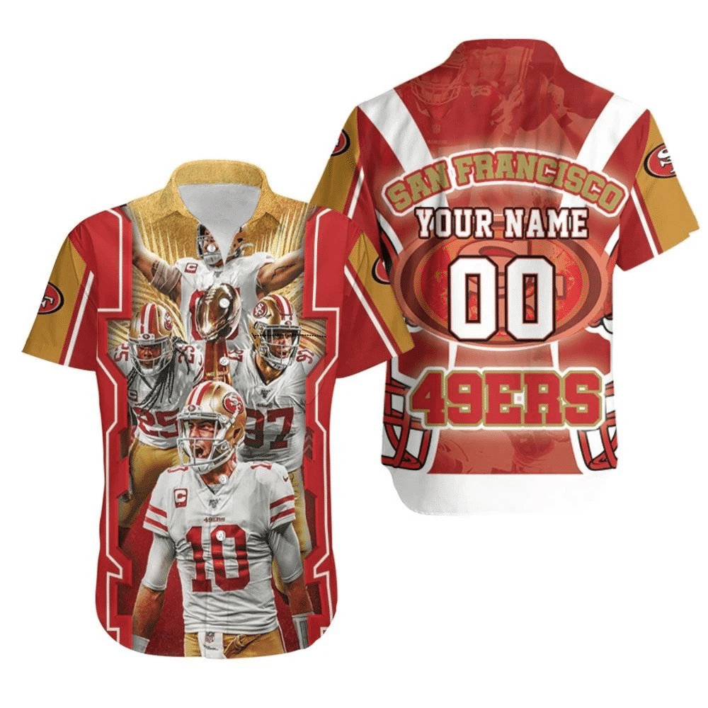 Super Bowl San Francisco 49Ers Nfc Champions Personalized Hawaiian Shirt Combo Beach