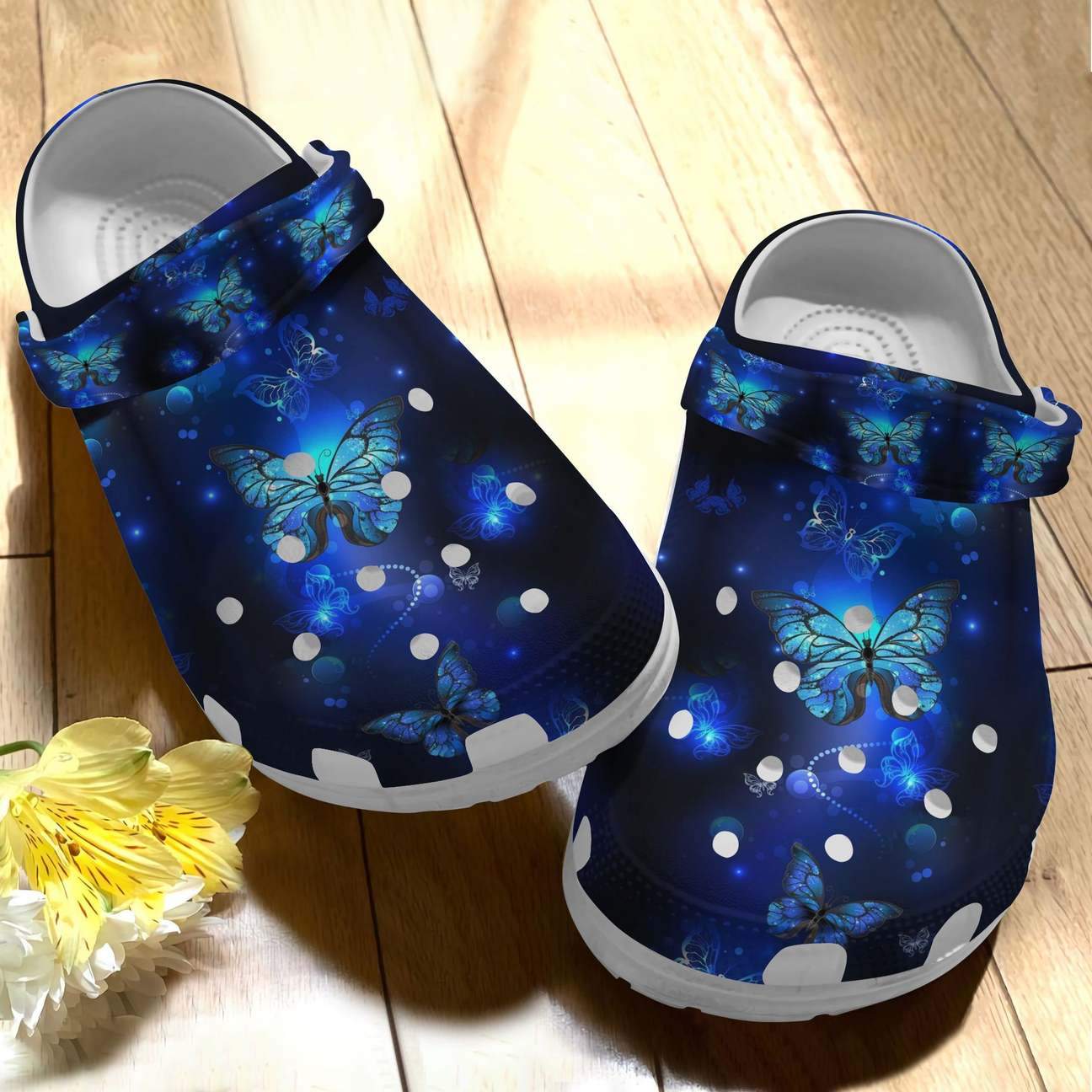 Butterfly Personalized Clog, Custom Name, Text Gorgeous Butterflies, Fashion Style For Women, Men, Kid, Print 3D