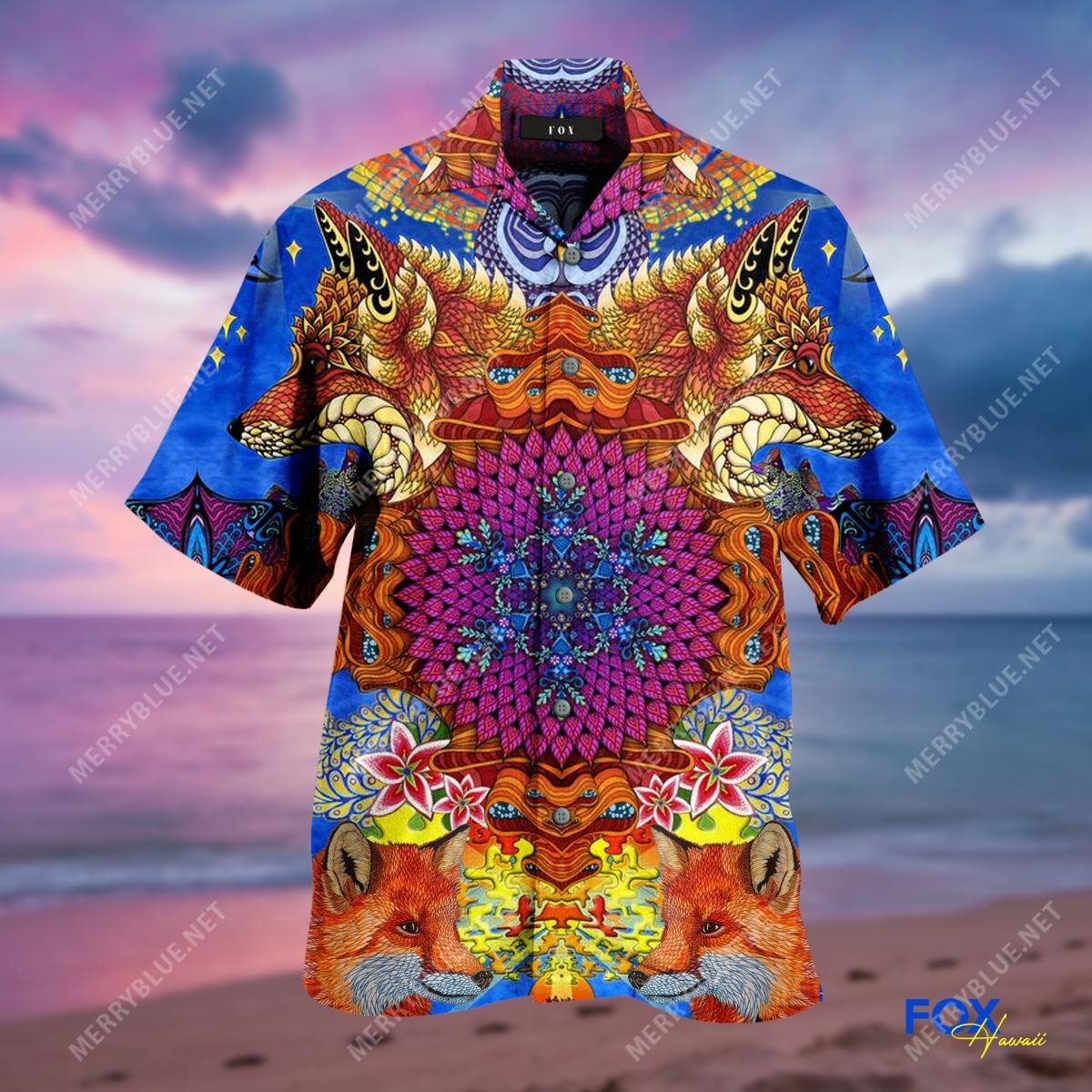 Awesome Fox Aloha Hawaiian Shirt Colorful Short Sleeve Summer Beach Casual Shirt For Men And Women