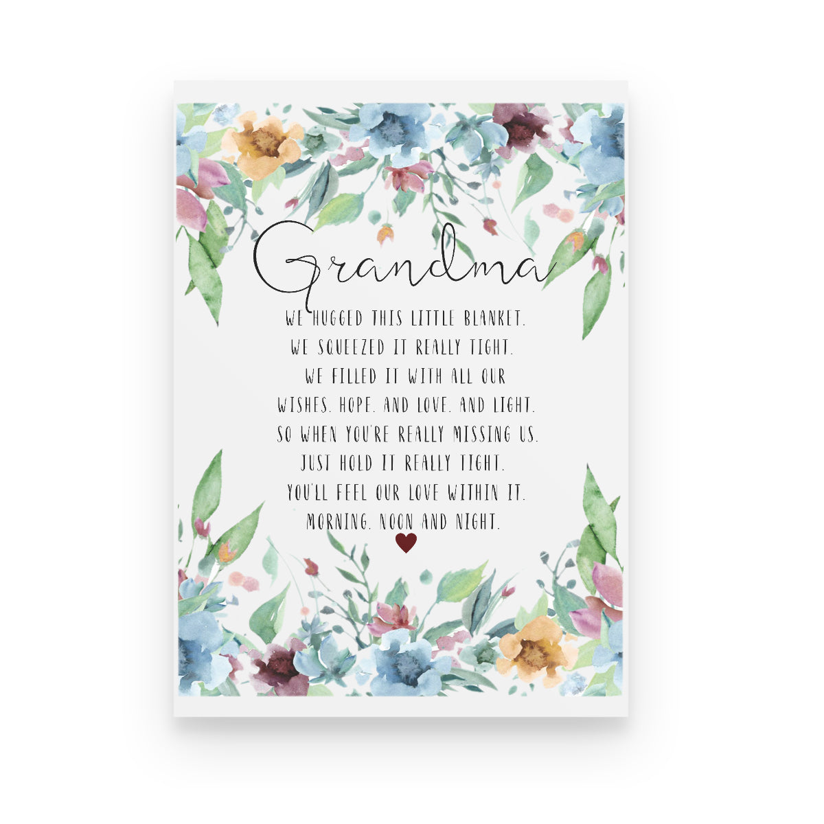 To My Grandma, We Hugged This Poster Canvas Grandma Blanket Home Decor Bedding Couch Sofa Soft And Comfy Cozy