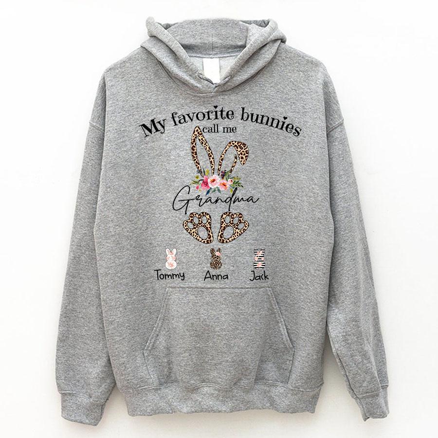 Personalized Hoodie Grandma Bunny – Art Gift Unisex T-shirt Hoodie Plus Size S-5xl