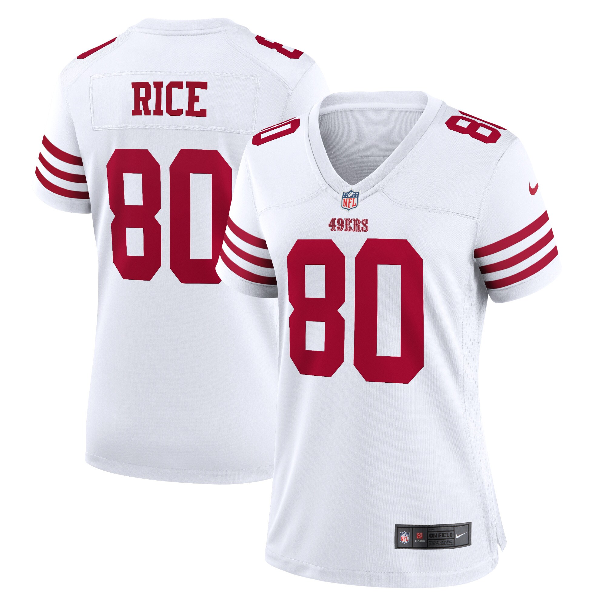 Women’s San Francisco 49ers Jerry Rice White Retired Player Game Jersey