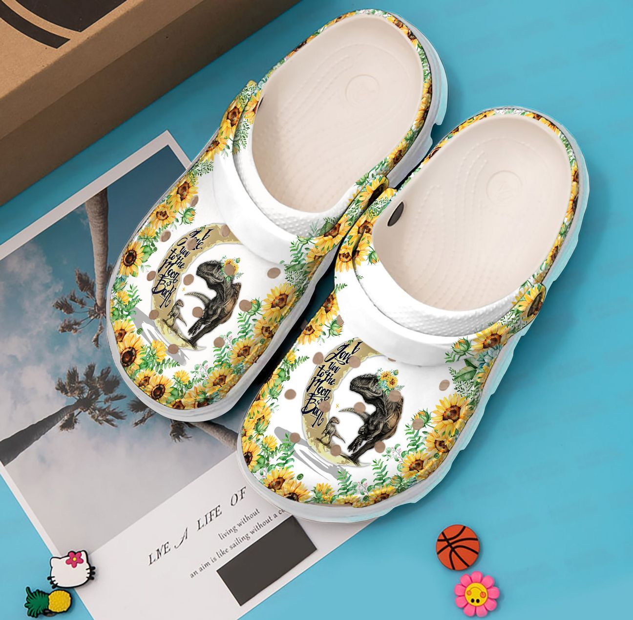 Dinosaur Personalized Clog, Custom Name, Text, Color, Number Fashion Style For Women, Men, Kid, Print 3D Love You To The Moon And Back