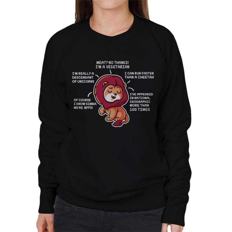 Cute Lyin Lion Women’s Sweatshirt