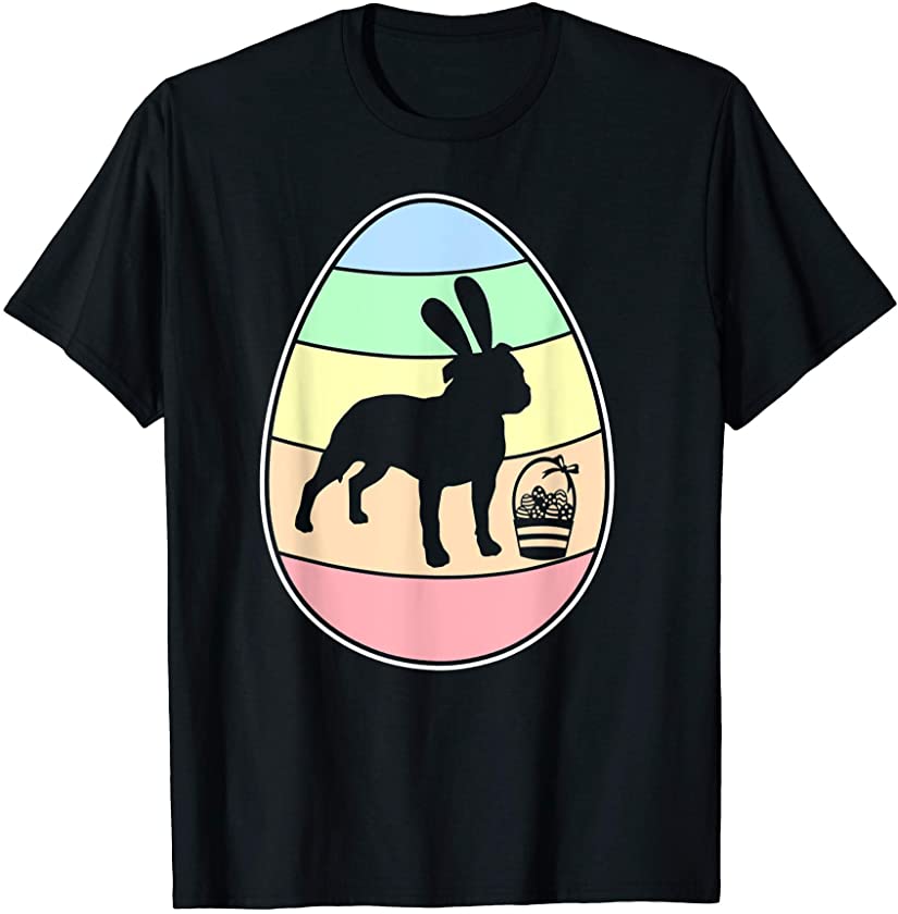 Pastel Pitbull Dog Egg Easter Rabbit Staffordshire Terrier T-Shirt