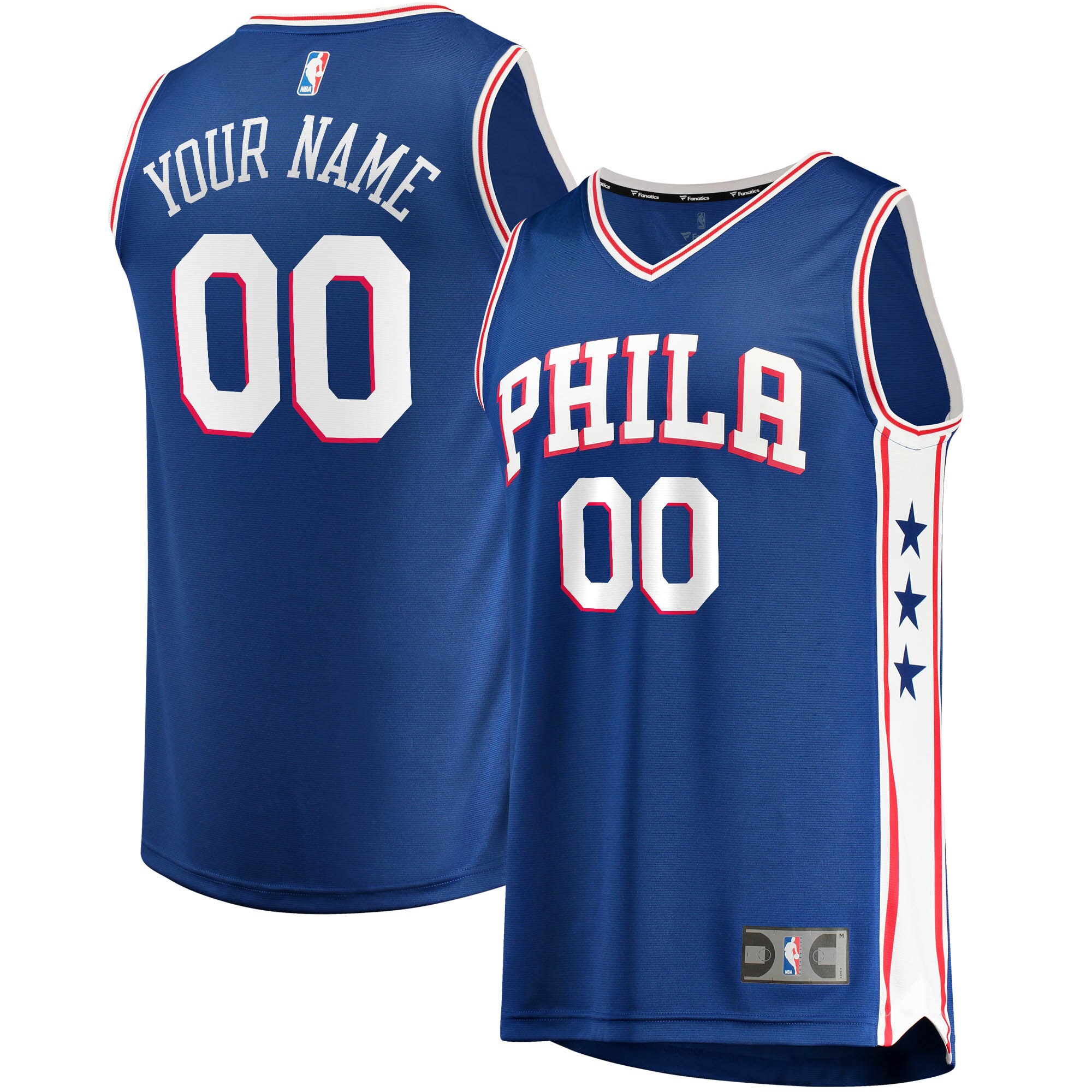 Philadelphia 76ers Fast Break Custom Jersey Royal – Icon Edition