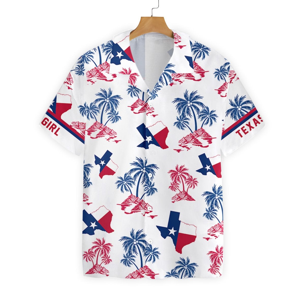 Texas Flag And Palm Tree Pattern Girl Hawaii Shirt For Men Women Adult Ha105714