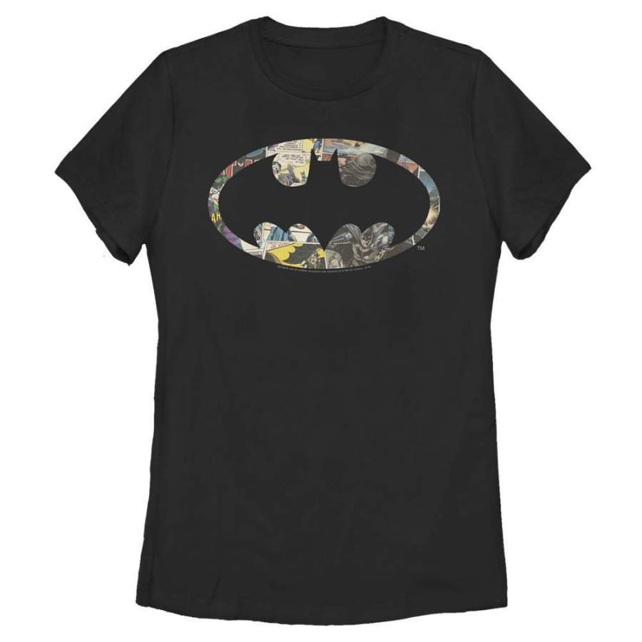 Bat Panels – DC Comics: Batman Black T-Shirt, Women’s