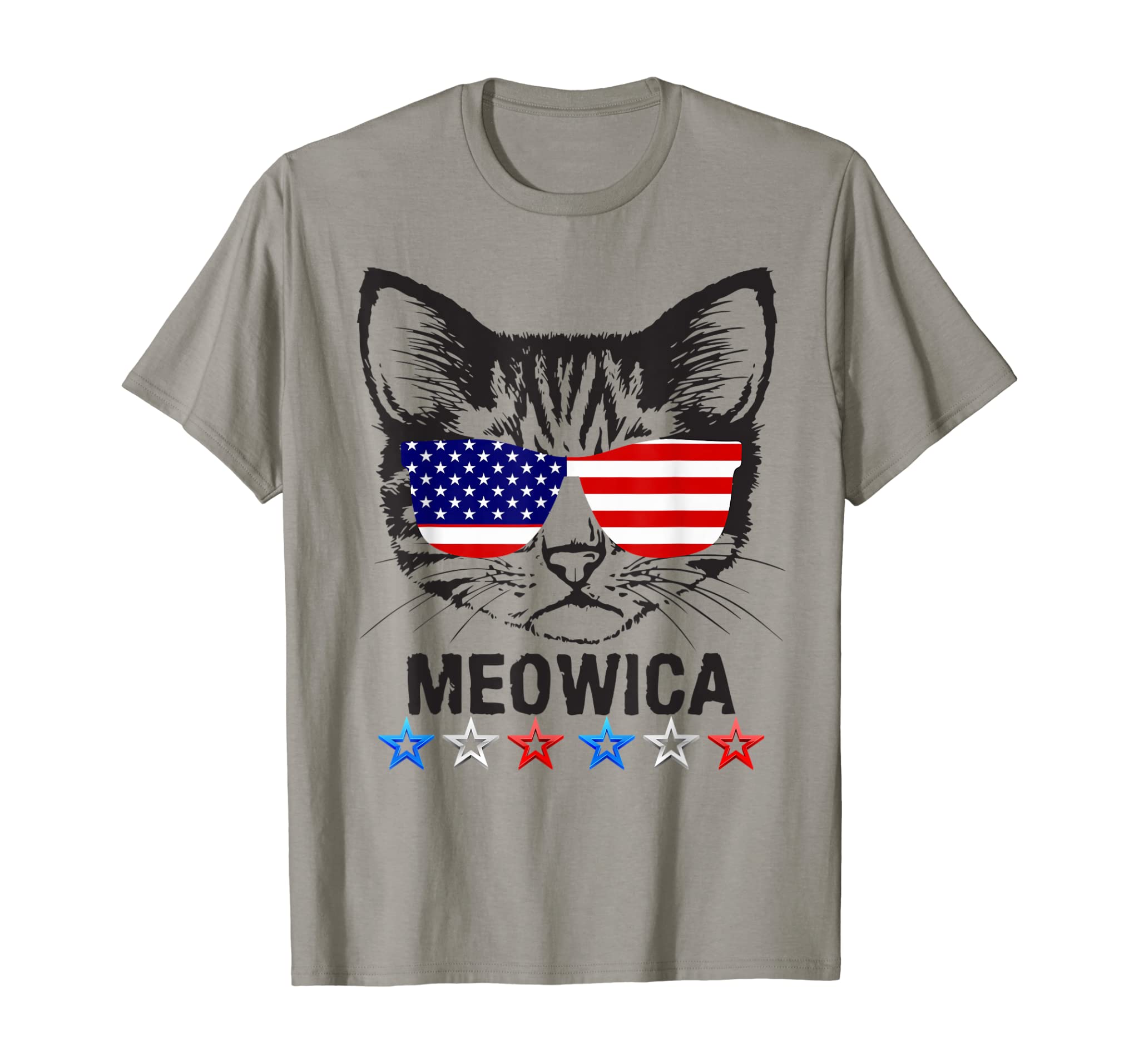 4th of July T Shirt American Flag Cat MEOWICA Shirt