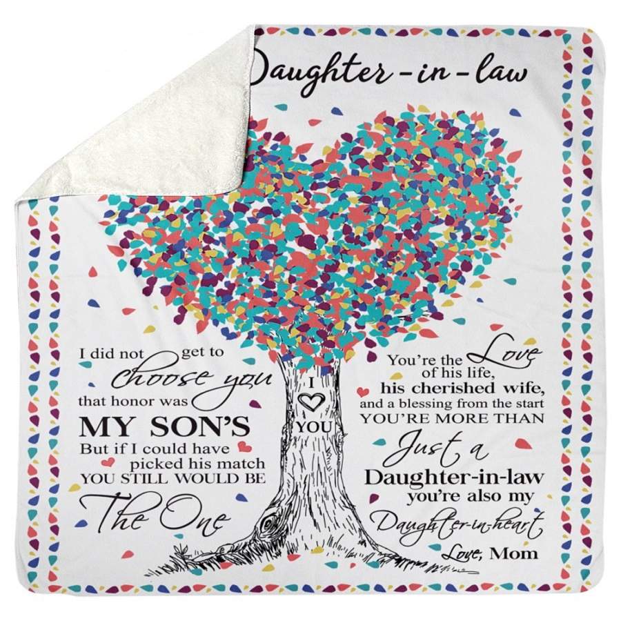 You’re The Love Of My Son Life Quote Gift For Daughter-In-Law Sherpa Blanket