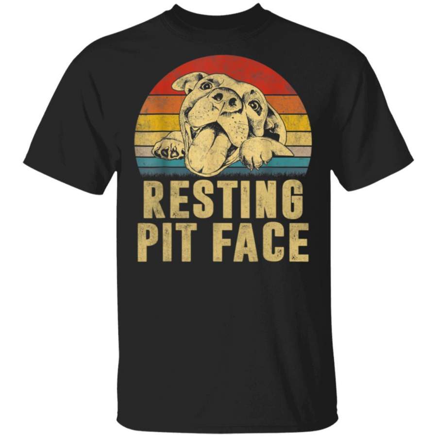 Dog Pitbull Resting Pit Face Vintage Shirts