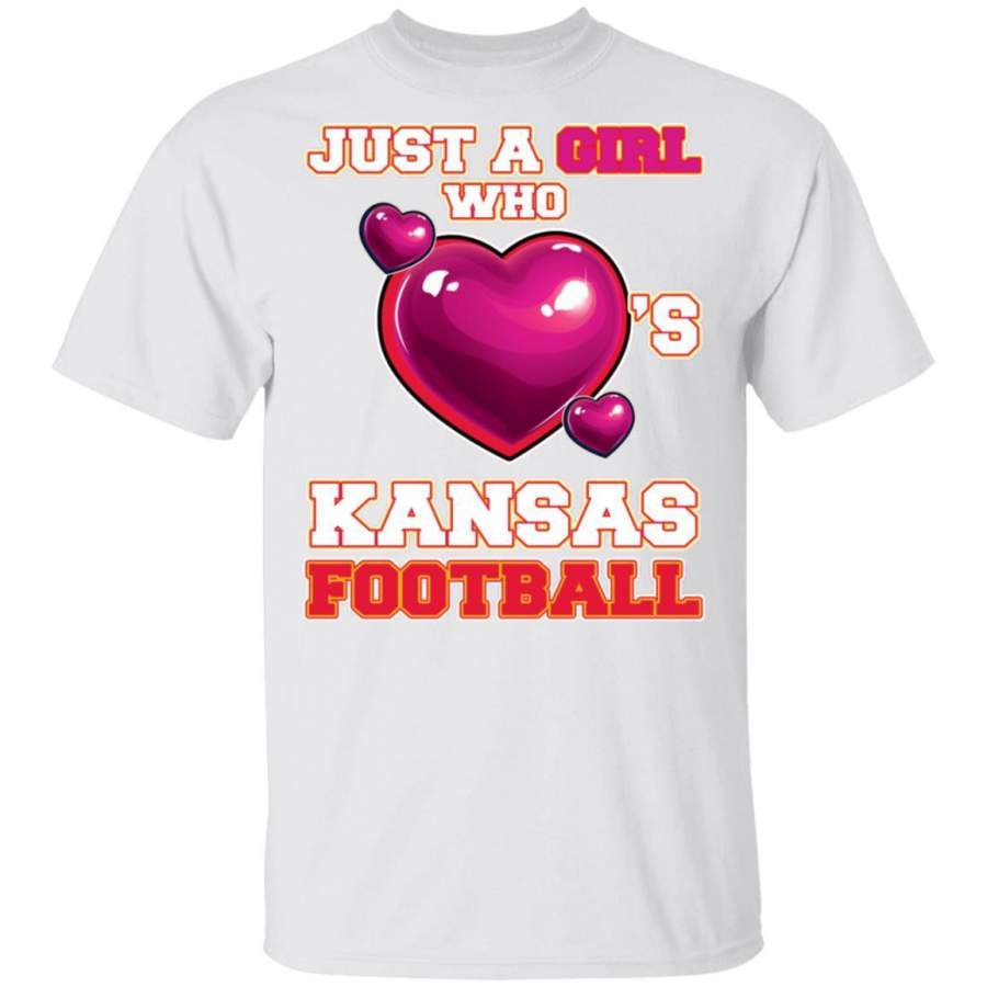 Just A Girl Who Heart’s Kansas City Football T-shirt MT12