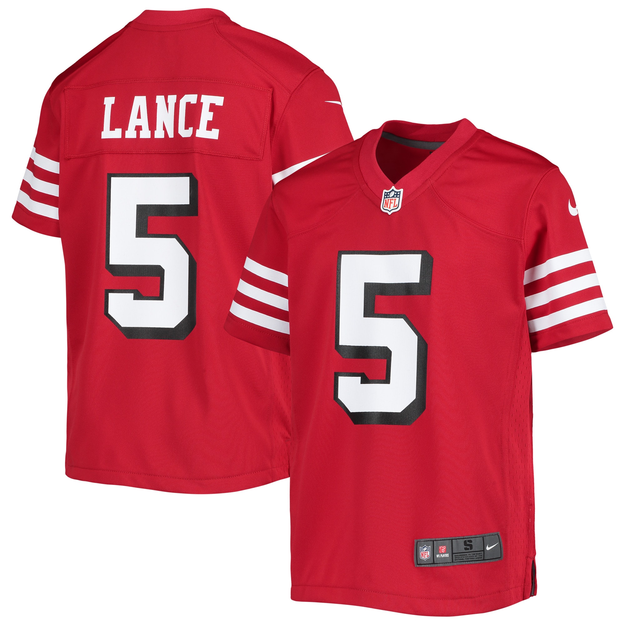 Trey Lance San Francisco 49ers Youth Game Jersey – Scarlet 2