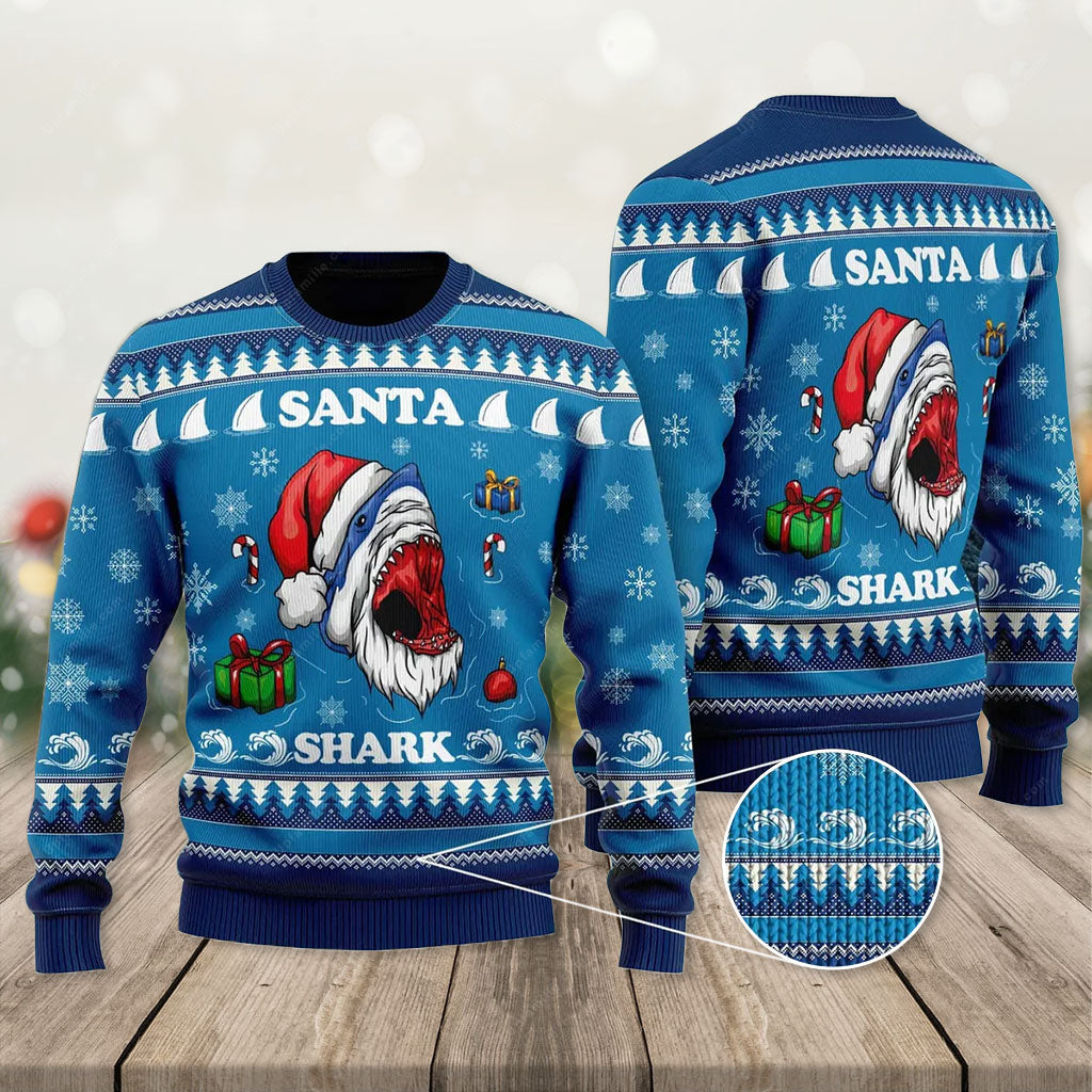 Shark Ugly Christmas Sweater, Santa Shark Ugly Christmas Sweater 3D, Presents For Christmas