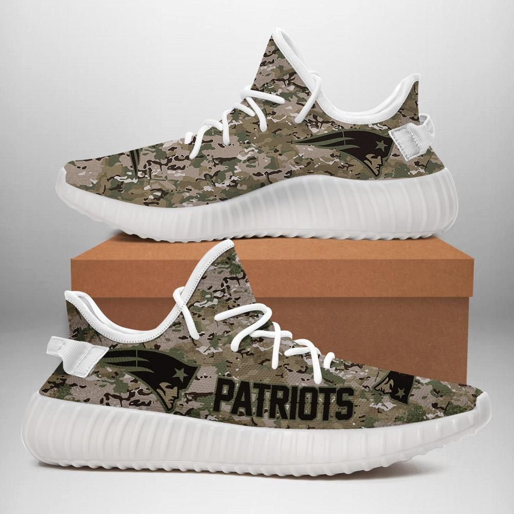 New England Patriots Us Military Camouflage Custom Shoes Sport Sneakers New England Patriots Yeezy B