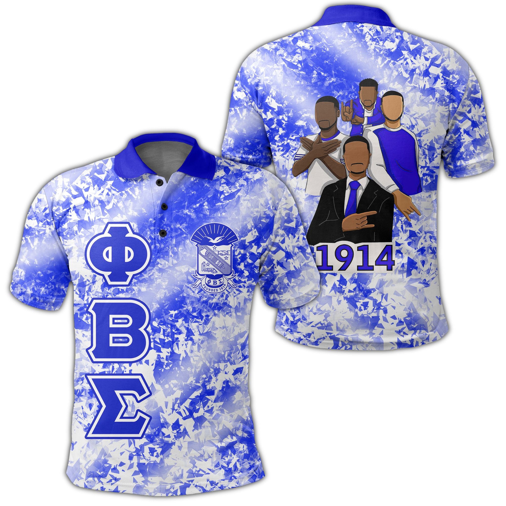 Fraternity  Polo – Phi Beta Sigmas 1914 Diamond Pattern Polo Shirt