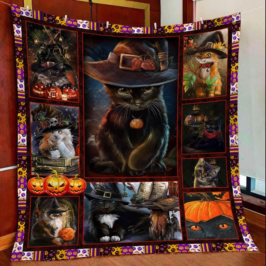 Cat Mystery Halloween Black Cats Wg1408137 Quilt Blanket