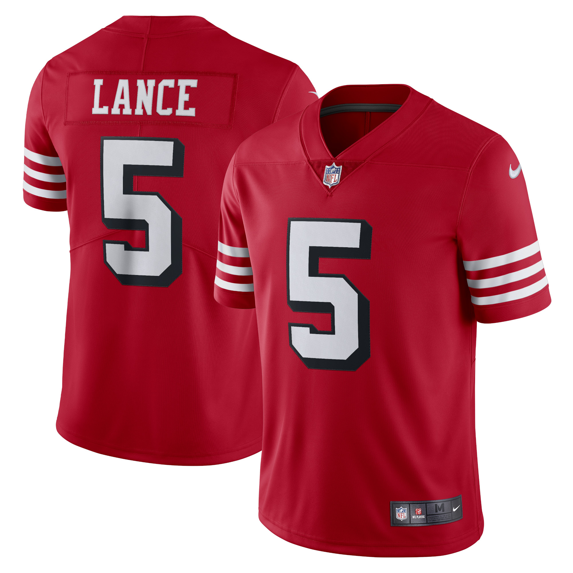 Men’s San Francisco 49ers Trey Lance Scarlet Alternate Vapor Limited Jersey