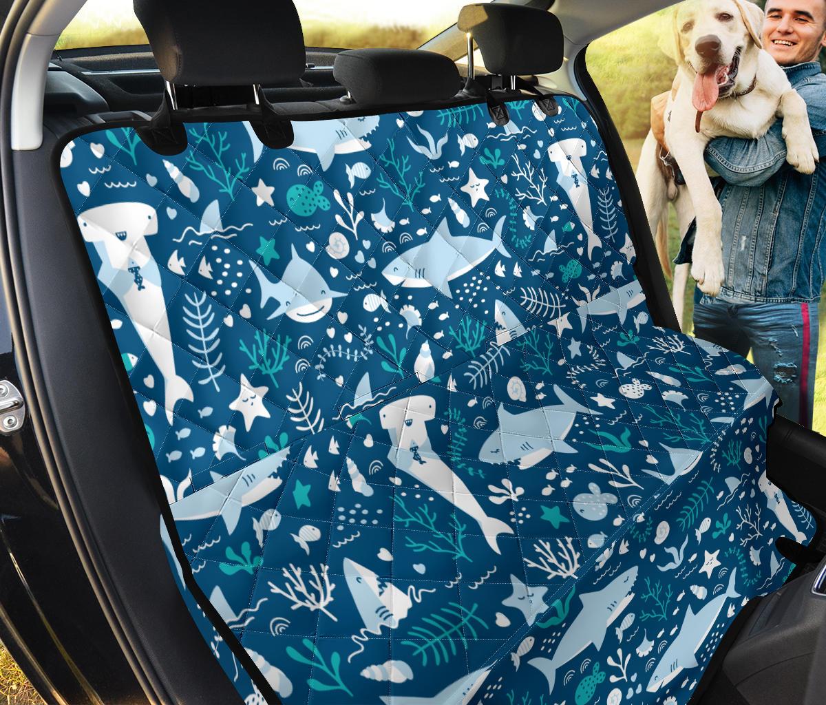 Cute Shark Pattern Dog Car Seat Covers