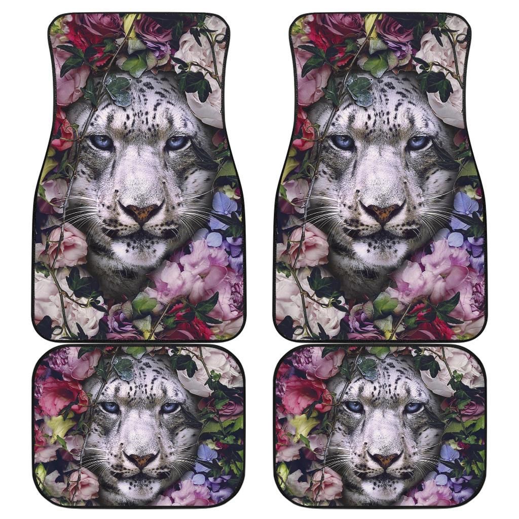 White Tiger Flower Amazing Gift Ideas Car Seat Covers H200218 Personalized Car Seat Floor Mat Custom Print