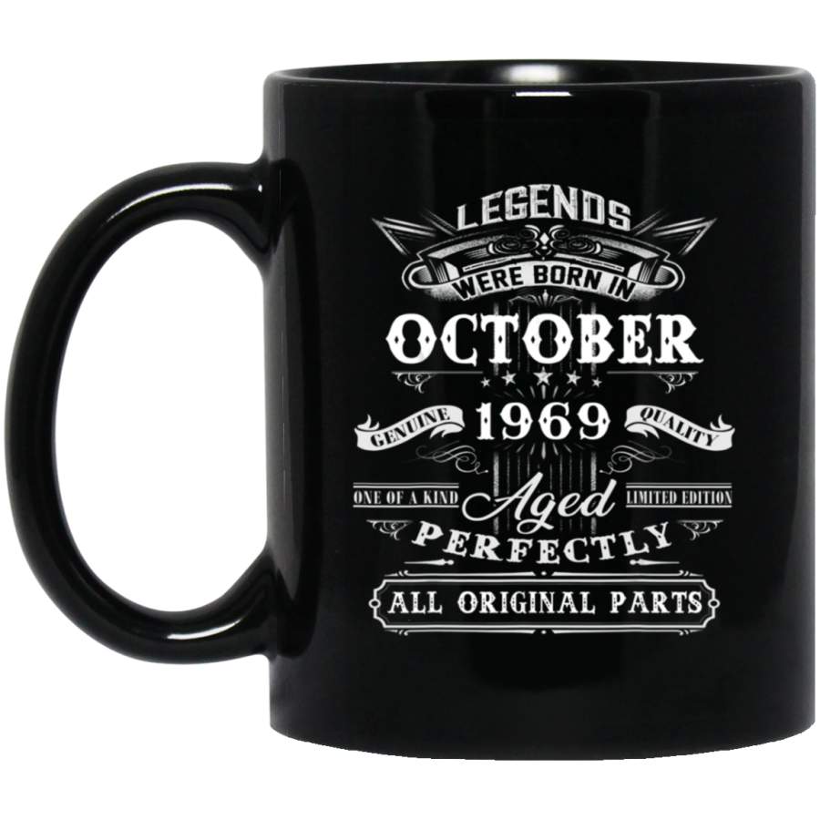 Vintage October 1969 Birthday Gift For 50 Yrs Old D1 Coffee Mug