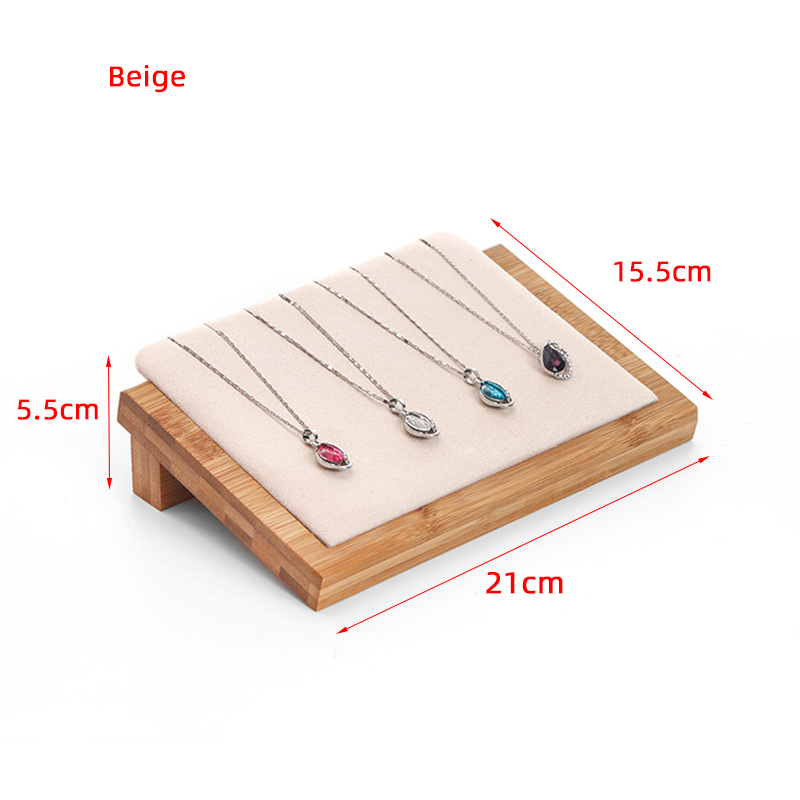 Bamboo Pendant Display Stand Holder Women Jewelry Display Necklace Rack Holder Storage Case 21*15.5cm alx