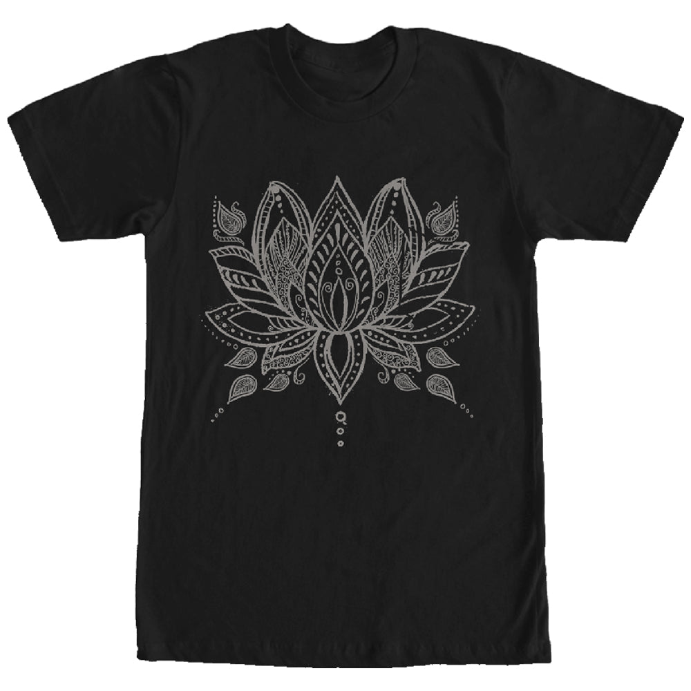 Chin Up Women’S Henna Lotus Flower  Boyfriend Tee