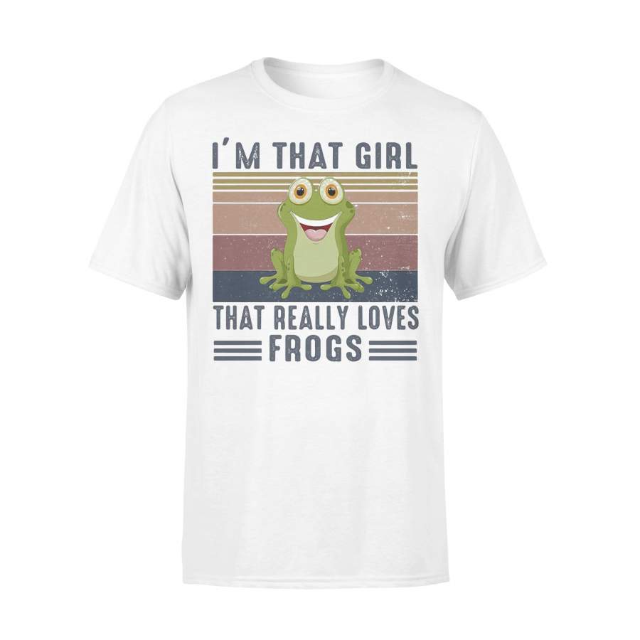 I’m That Girl That Really Loves Frogs Vintage Retro T-shirt