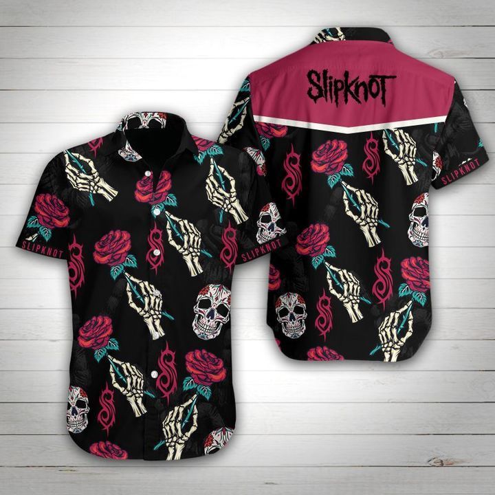 Slipknot Band Rose Skull Hawaii Shirt Ha14501