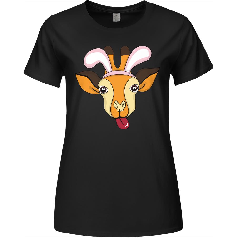 Cute Easter Giraffe Dog Bunny Ears Rabbit Premium Womens Tshirts