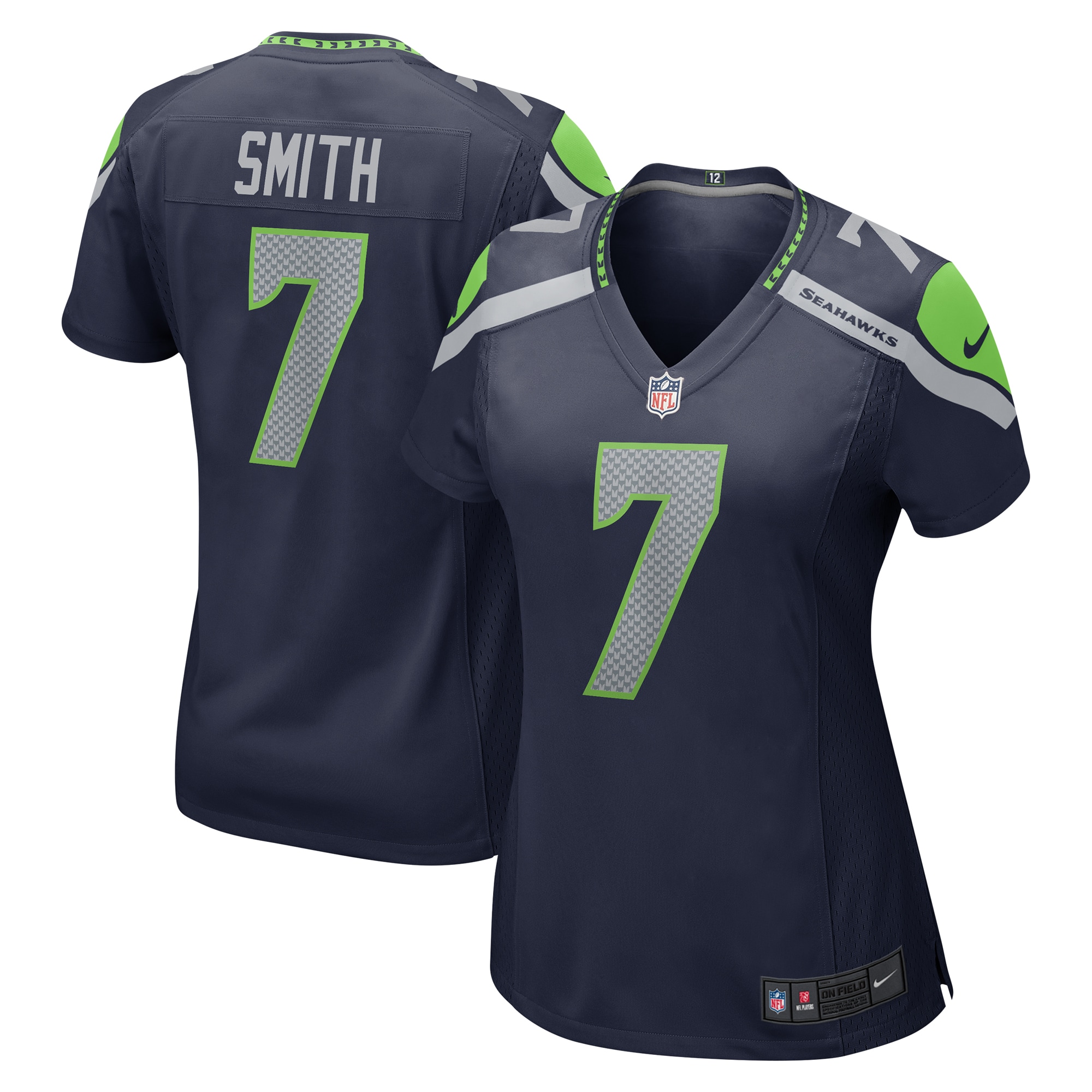 Women’s Seattle Seahawks Geno Smith Navy Player Jersey