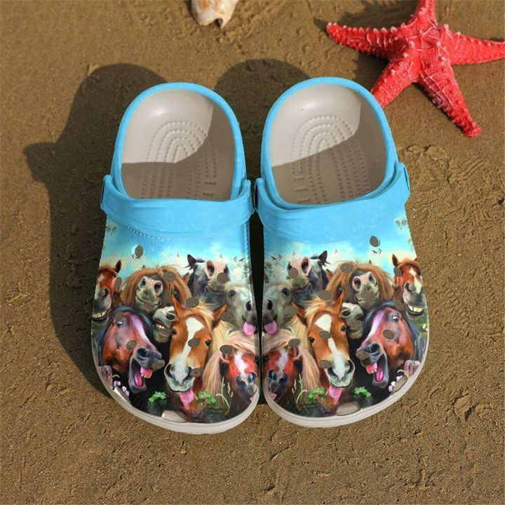 Farmer Funny Horses Classic Clogs Shoes