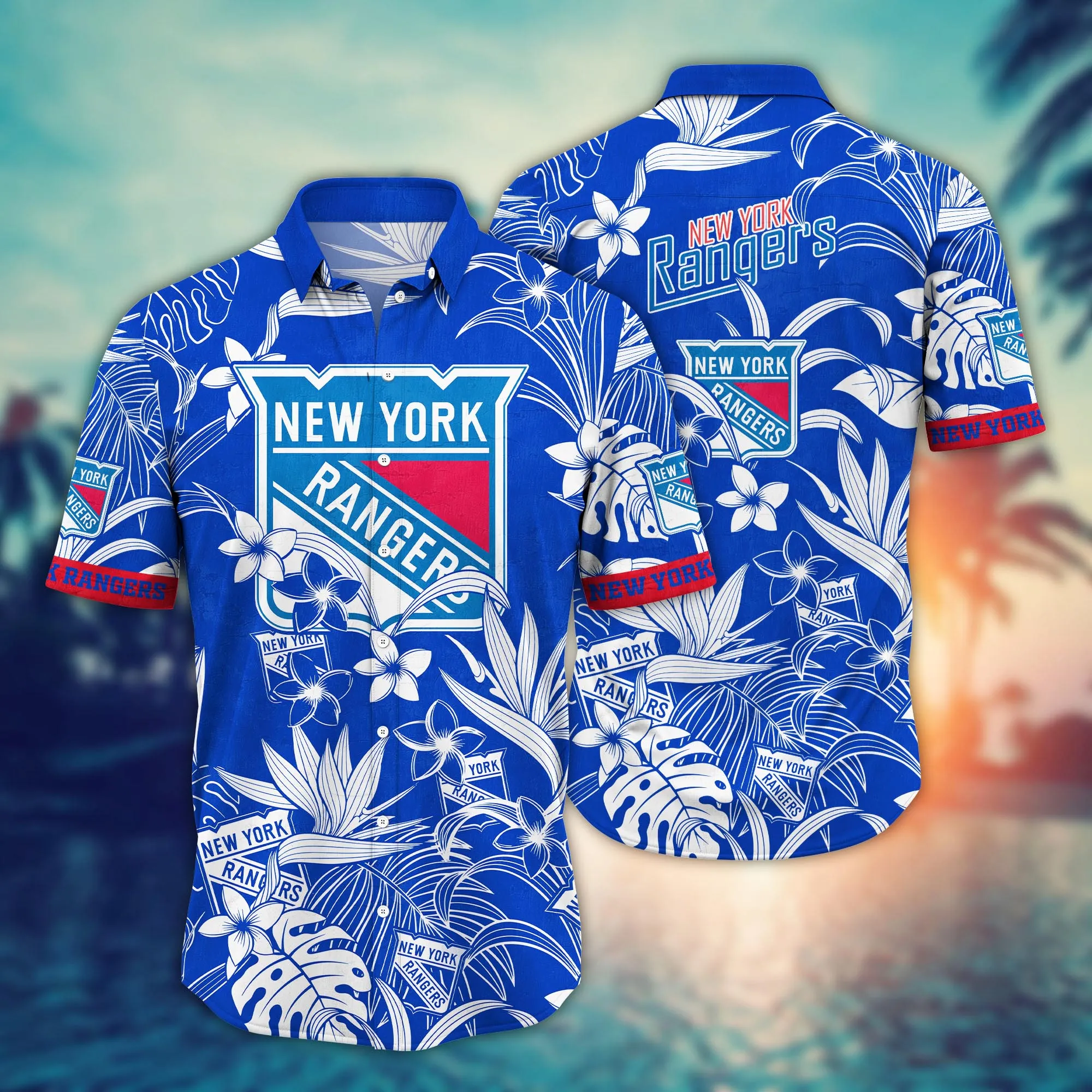 New York Rangers Nhl Hawaiian Shirt Hiking Aloha Shirt