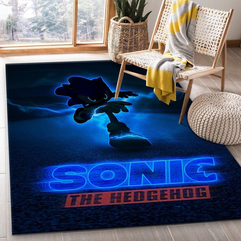 Sonic The Hedgehog Area Rug Living Room And Bed Room Rug Gift Us Decor