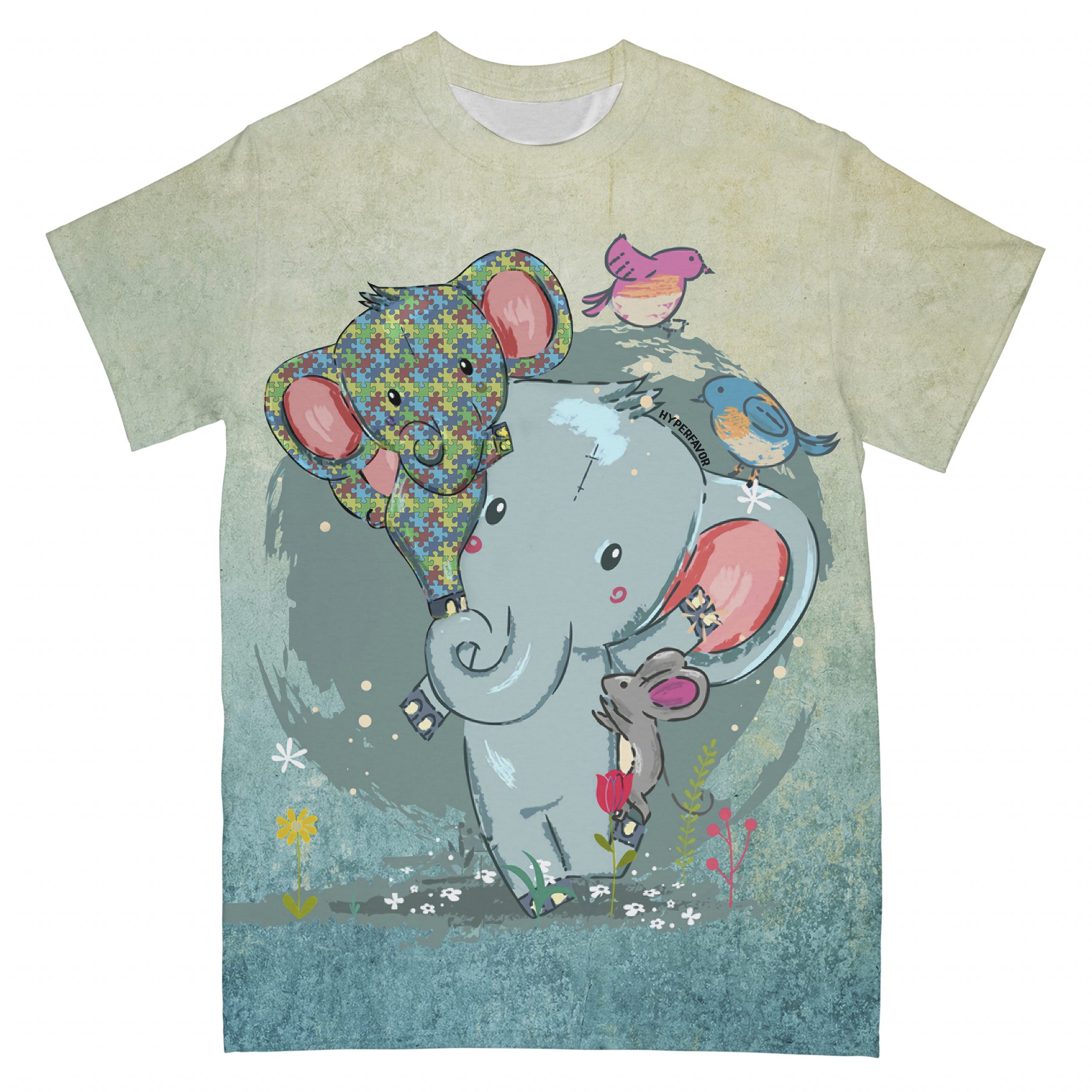 Autism Elephant Mom You Never Walk Alone Ez06 2503 All Over T-Shirt