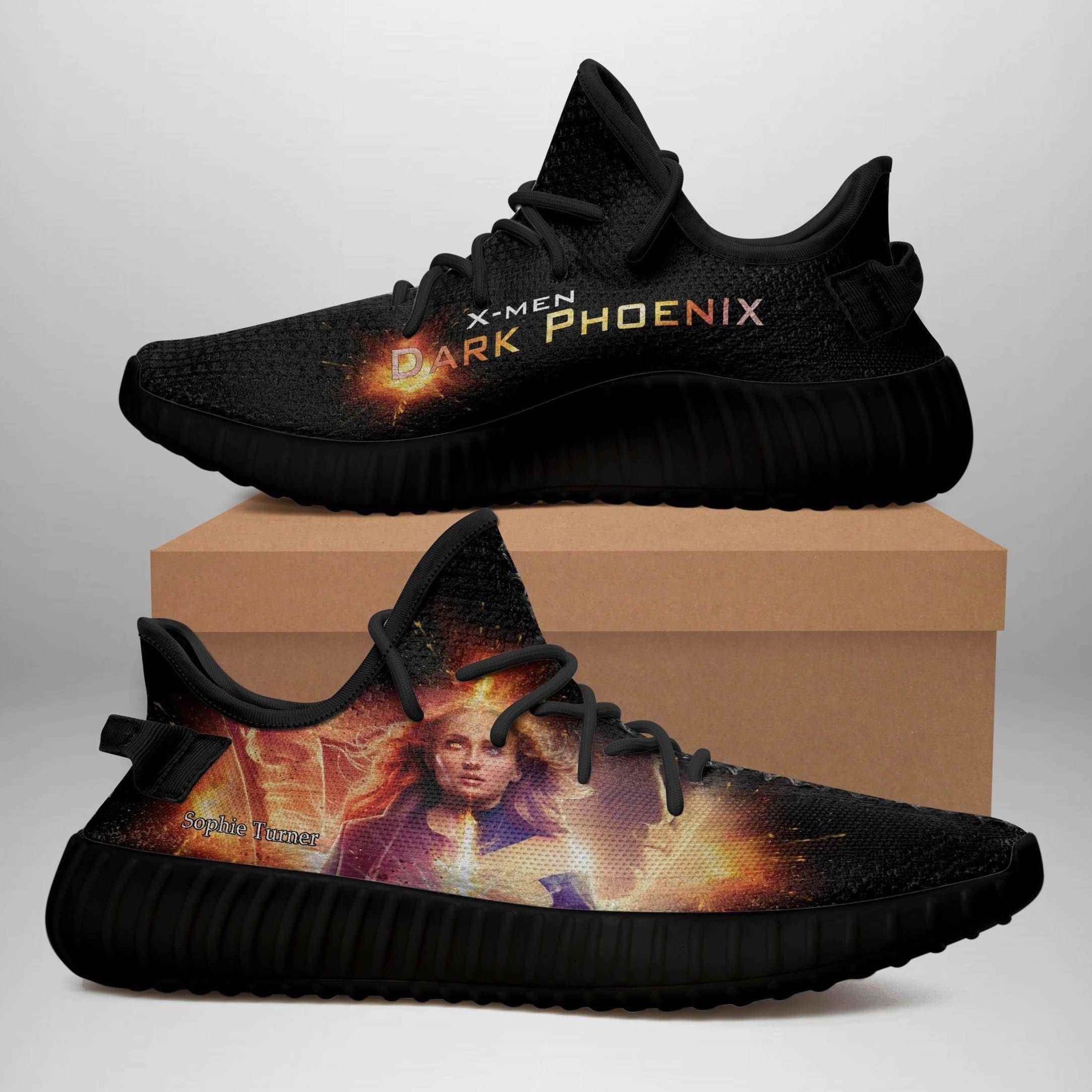 Xmen Dark Phoenix Black Edition Yeezy Boost Shoes Sport Sneakers