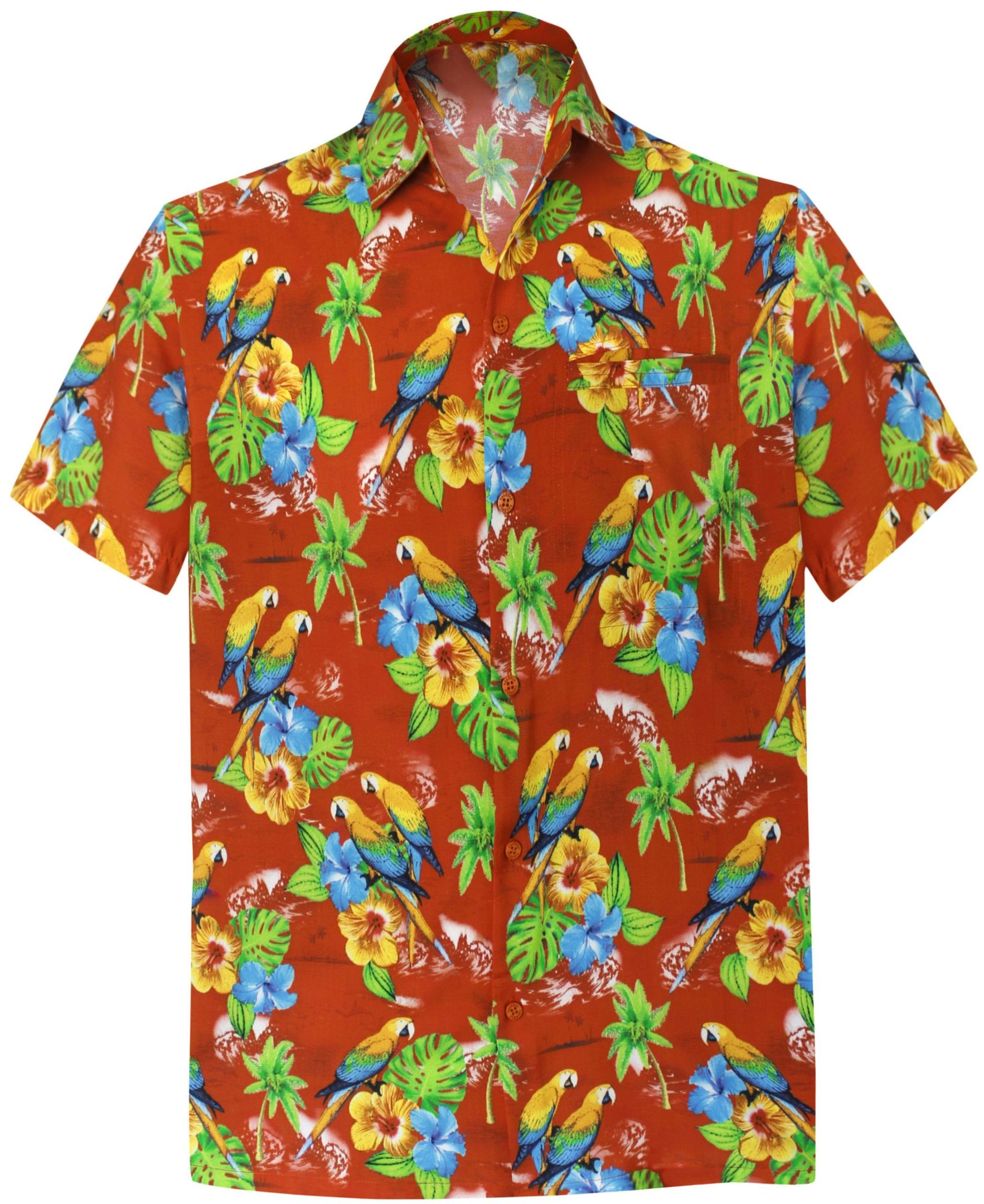 La Leela Aloha Hawaii Shirt Short Sleeve Button Down Casual Beach Party Ha6383