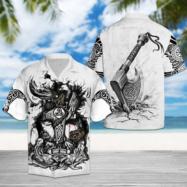 Viking Odin Hawaiian Shirt | Unisex | Adult | Hw5197