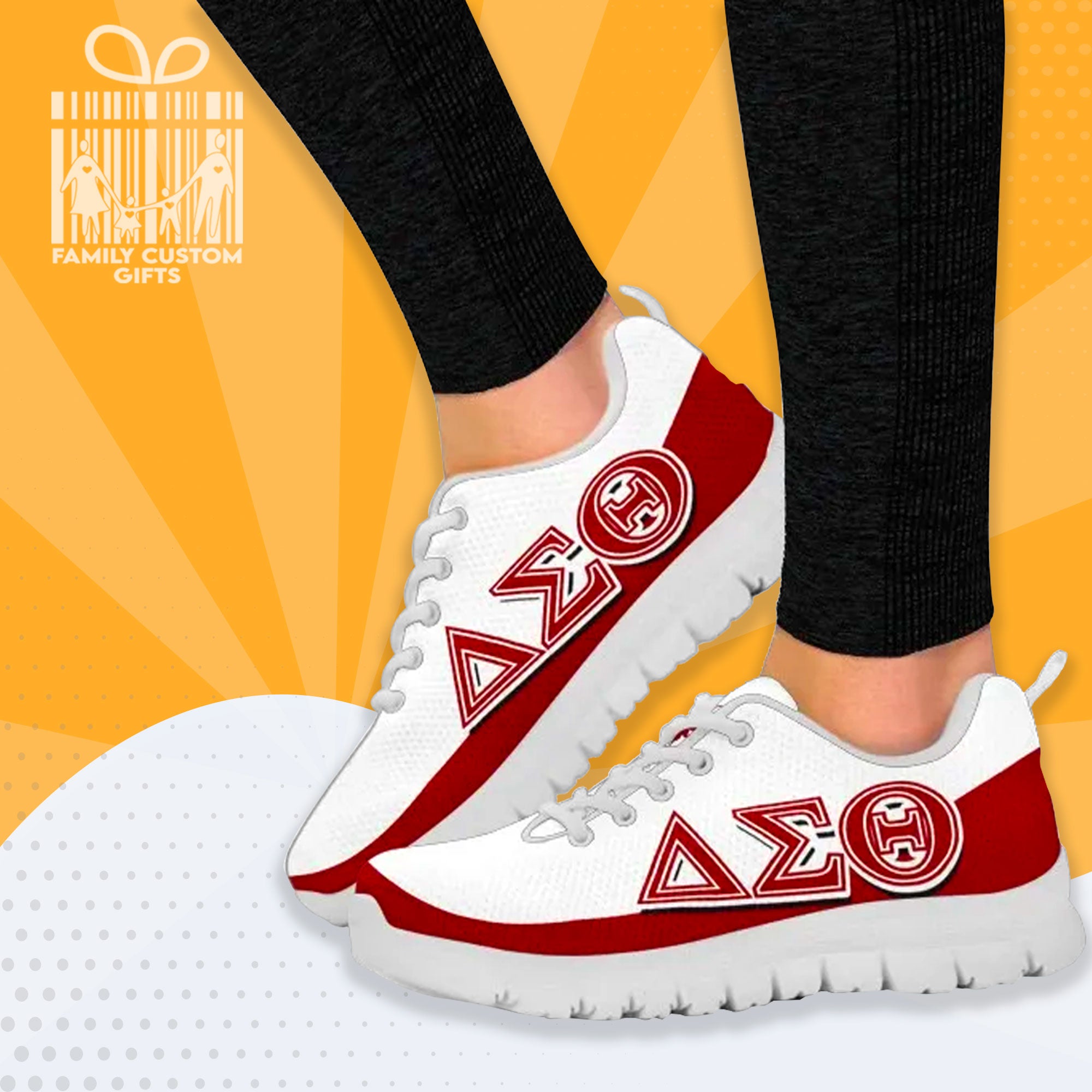 Delta Sigma Theta Custom Shoes For Girls Women 3D Print Fashion Sneaker ...