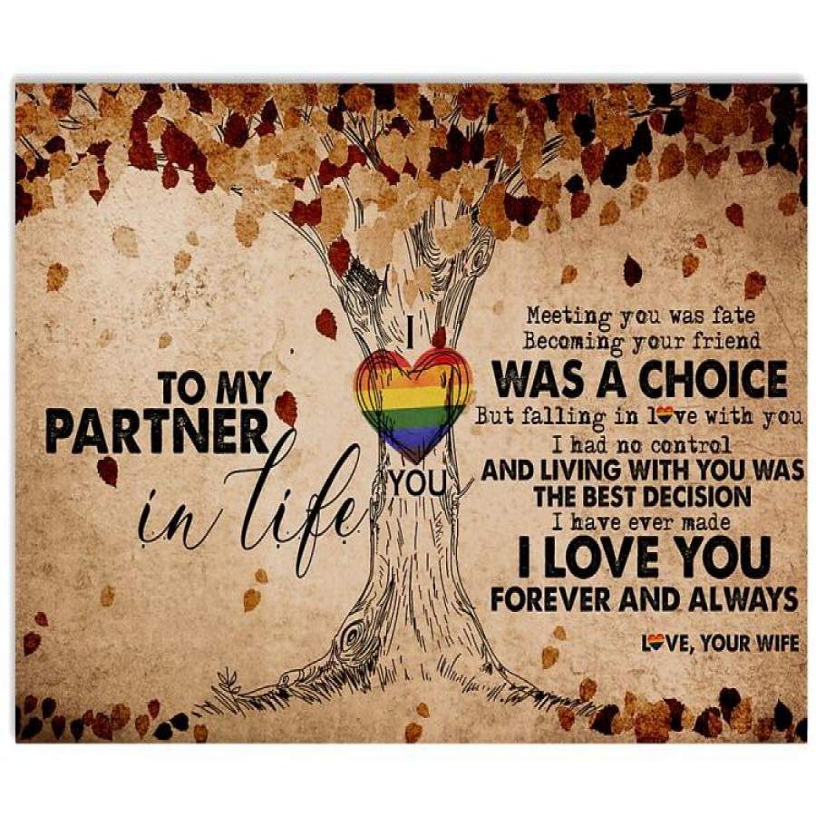 TO MY PARTNER IN LIFE Horizontal Poster