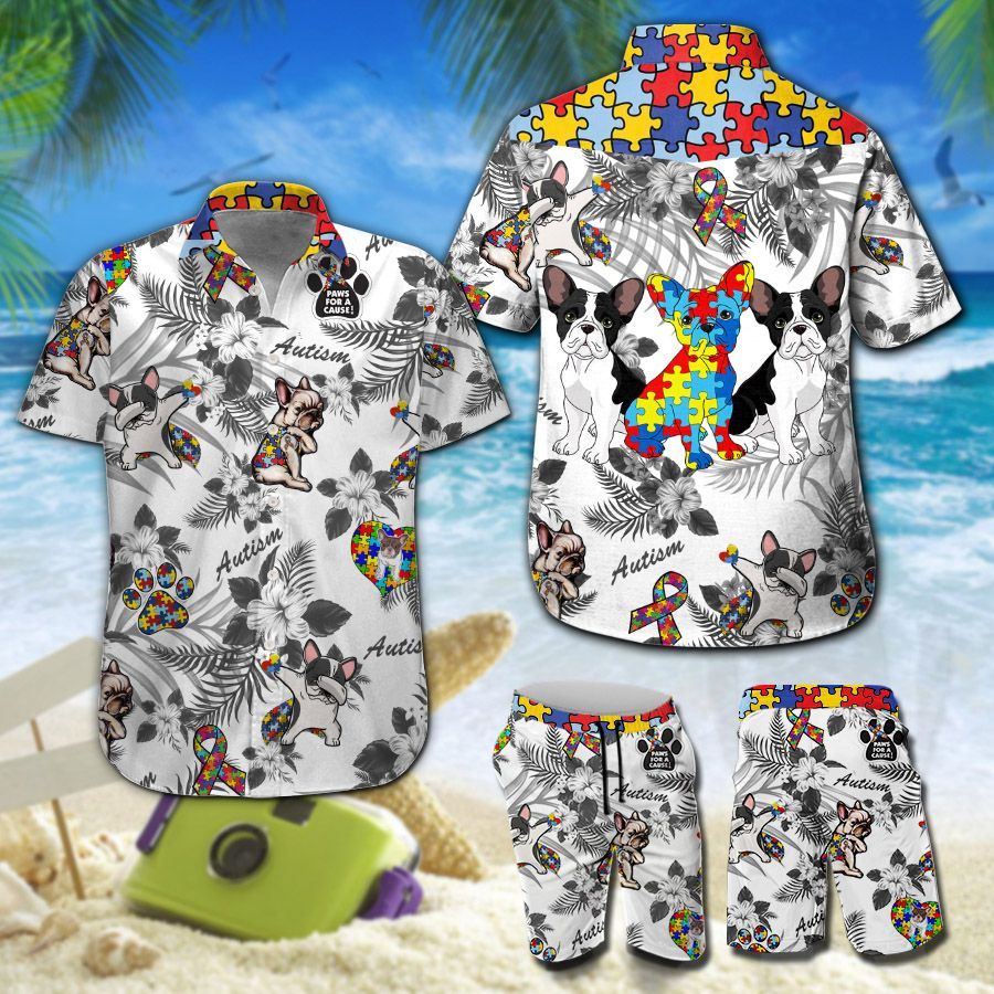 French Bulldog Autism Hawaii Shirt 205 Ha90249