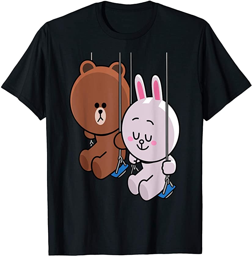 Brown Bear Cony Bunny Couple Of Swingers Valentines Couples T-Shirt