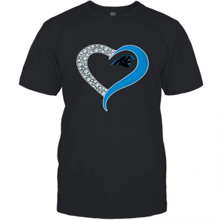 Diamond Carolina Panthers Heart shirt T-Shirt